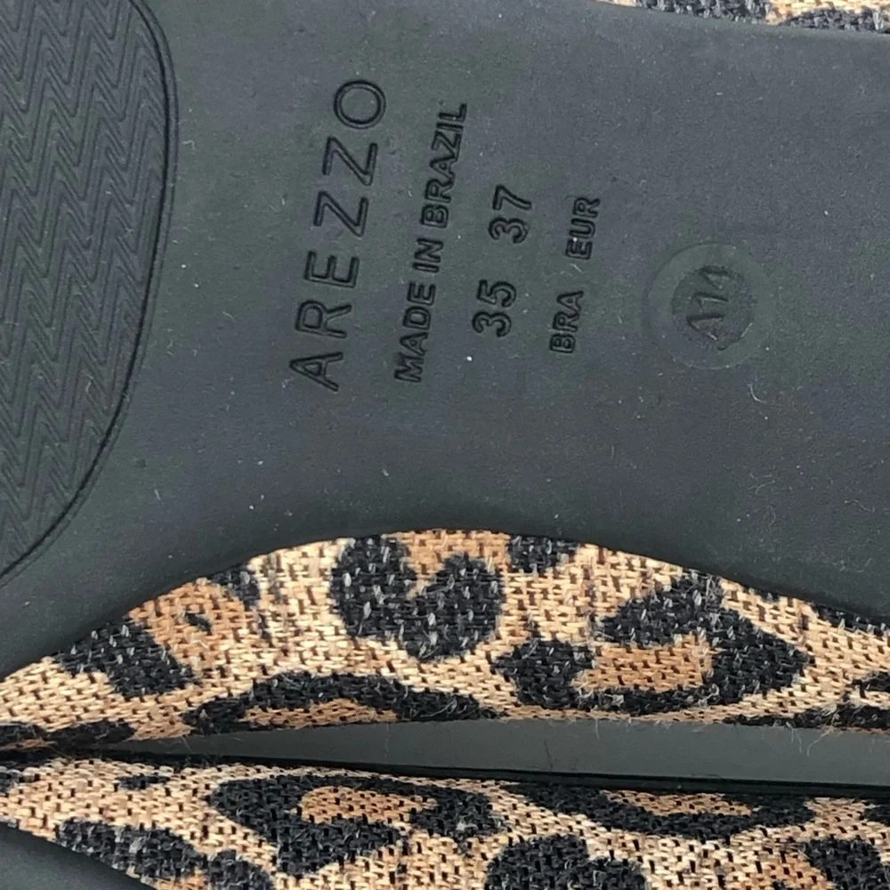 Arezzo Leopard Print Cap‎ Toe Ballet Flat